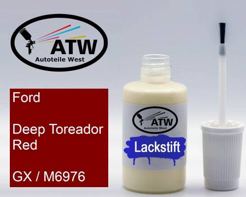Ford, Deep Toreador Red, GX / M6976: 20ml Lackstift, von ATW Autoteile West.